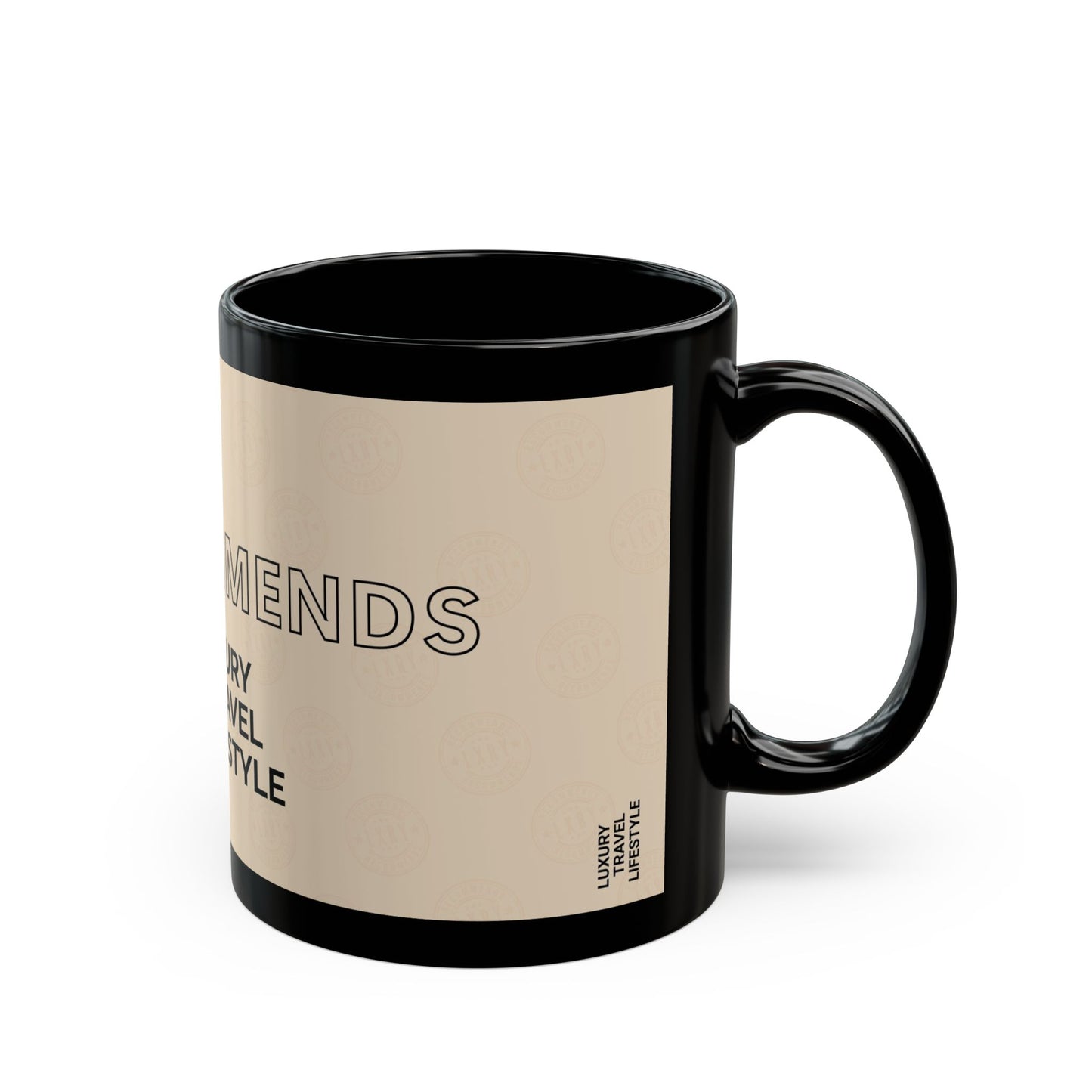 LXRY RECOMMENDS Creme/ Black Mug (11oz)
