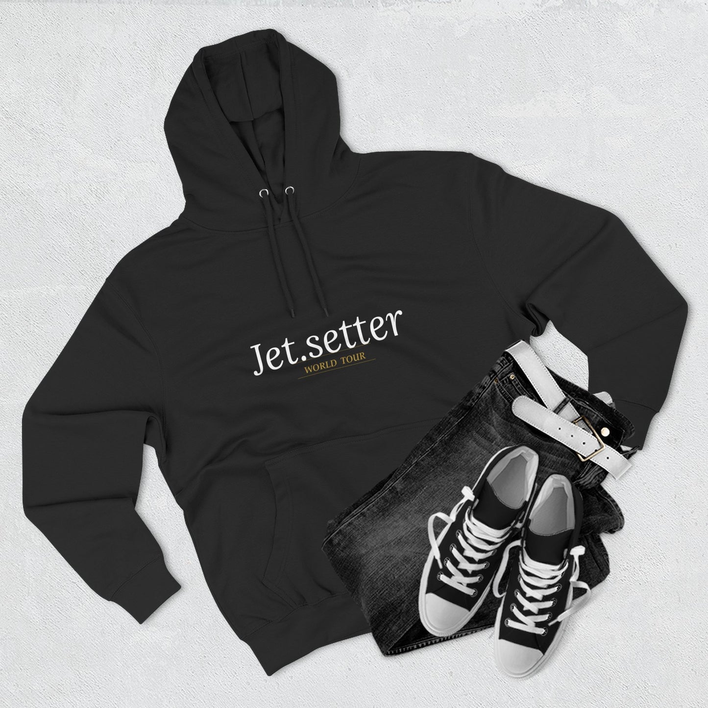 Jet.setter™ World Tour Hoodie — Charcoal Black
