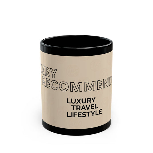 LXRY RECOMMENDS Creme/ Black Mug (11oz)